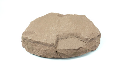 Stone isolated on White background, for product display, Blank for mockup design.