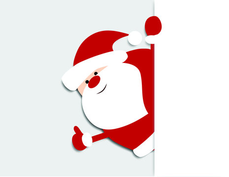 Card with joyful Santa Claus