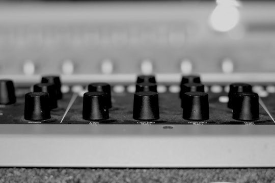 Mixing console knobs
