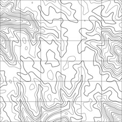 Obraz premium Topographic map background. Grid map. Abstract vector illustration.