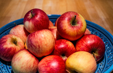 Apples from organic farming in a shell