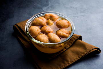 Kanji Vada / wada is a popular Rajasthani detoxifying dish consumed after over eating of sweets in Indian festival season. served in transparent Bowl or glass