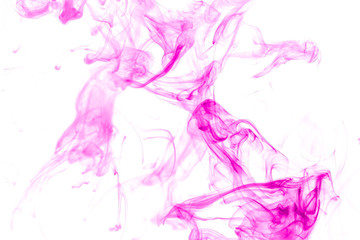 Plakat Purple smoke on white background