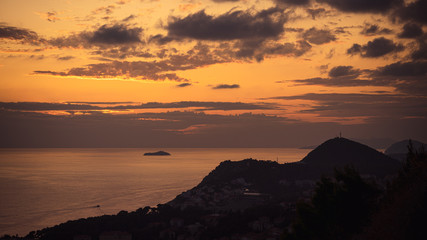 Sunset over the Adriatic sea