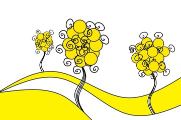 Abstract floral background with flowers