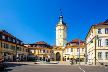 Fototapeta na wymiar Herrieder Tor, Ansbach, Bayern, Deutschland 