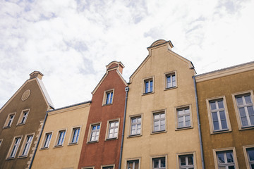 Fototapeta na wymiar old buildings of Europe against the sky