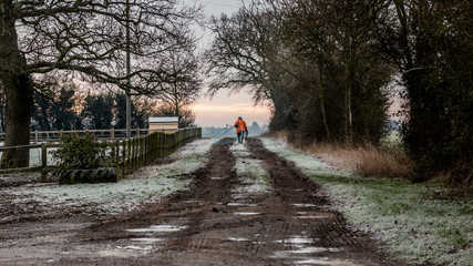 Winter wonderland walking away