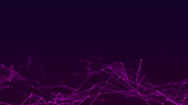 Abstract background motion transformation of empty copy space with plexus pattern of future innovation technology digital business concept with line network for decentralize communication connection