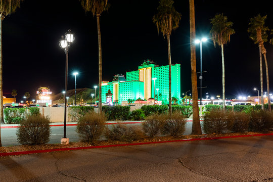 night view of the gambling city Laughlin.
