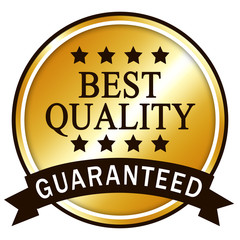 Best quality guaranteed. Golden icon illustration.