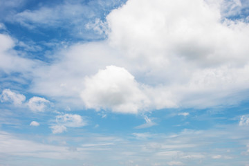 The soft white cloud in the sky.