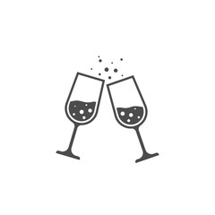 champagne glass vector image on white background