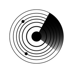 Radar icons. Sonar sound 