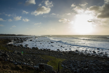 Obraz premium Stormy sea at Lista Lighthouse, Norway