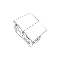 Asimetric Modern Architectural isolated house