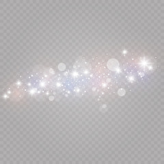 Glow light effect. Vector illustration. Christmas flash Concept.