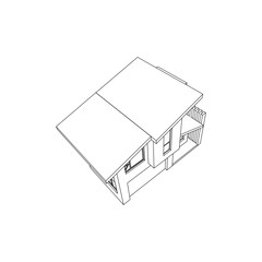 Asimetric Modern Architectural isolated house