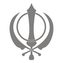 Vector with Sikh symbol Khanda