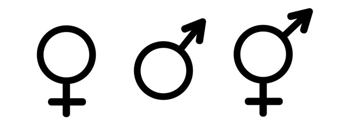 Gender symbol vector. 
