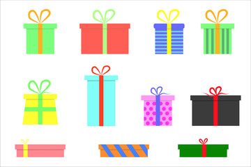 Vector set of Gift boxes