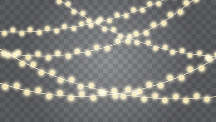 Christmas lights isolated