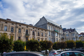 Fototapeta premium Old european architecture. Beautiful streets with buildings of the 19th century.