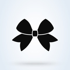 Ribbon Bow Simple modern icon design illustration.