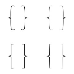 Different brackets set.