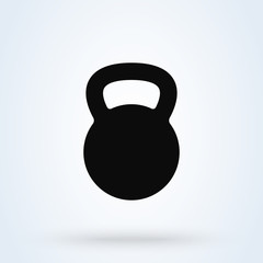 kettlebell silhouette Simple modern icon design illustration.