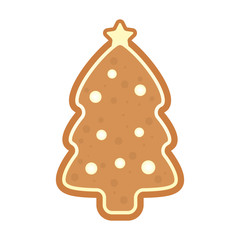 happy merry christmas tree cookie pastry