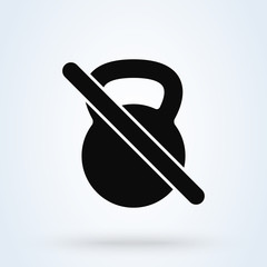 No kettlebell Simple modern icon design illustration.