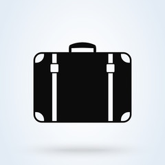 travel baggage, Simple modern icon design illustration.