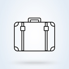travel bag outline, Simple  modern icon design illustration.