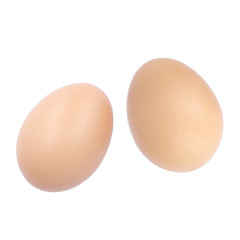 Eggs isolated on white background.