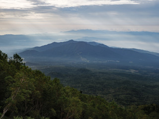秋の宝永山　登山ルート　