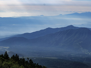 秋の宝永山　登山ルート　