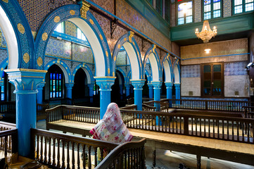 Tunisia. Djerba island. Hara Sghira. Ghriba Jewish synagogue. One of the oldest places of worship...