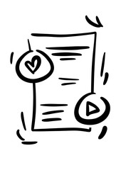 Icon blog post, new article, new blog post, write article single icon illustration