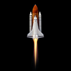 Space shuttle. Elements of this image furnished by NASA