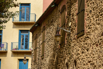 Fototapeta na wymiar The beautiful and tourist city of Collioure in Occitania, France.