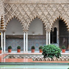 Alcazar of Seville. Spain landmark.