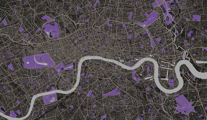 Detailed Map of London, UK