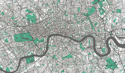 Detailed Map of London, UK