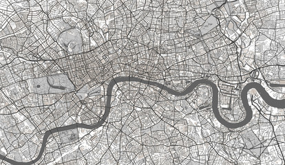 Detailed Map of London, UK