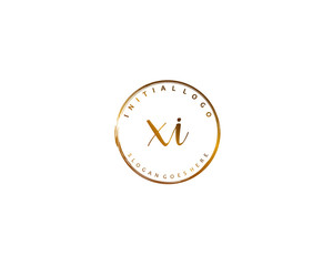 XI Initial handwriting logo vector	