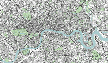 Detailed Map of London, UK