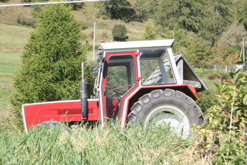 Traktor auf der Alm