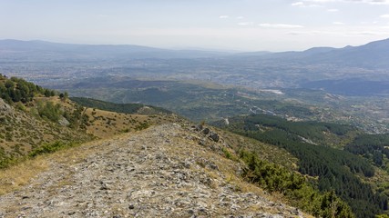 scenic view over skopje from a mountain