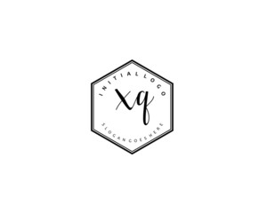 XQ Initial handwriting logo vector	